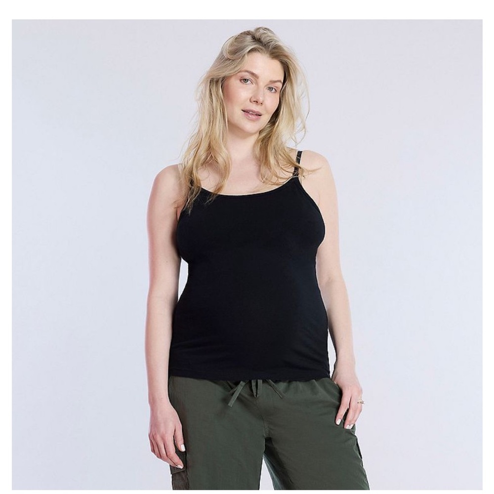 NWT Bundle of 2 Maternity Motherhood Black Nursing Camis (M)